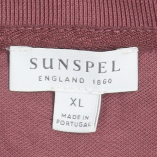 Sunspel Men's Brown XL Cotton Polo Shirt Short Sleeve Casual