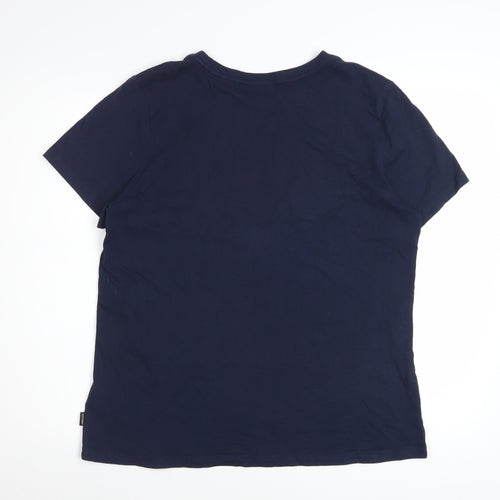 Superdry Women Blue Basic Crew Neck T-Shirt Size 16