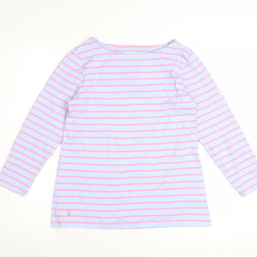 Joules Women’s Multicoloured Striped Cotton Long Sleeve T-Shirt UK 10