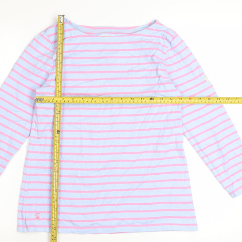 Joules Women’s Multicoloured Striped Cotton Long Sleeve T-Shirt UK 10