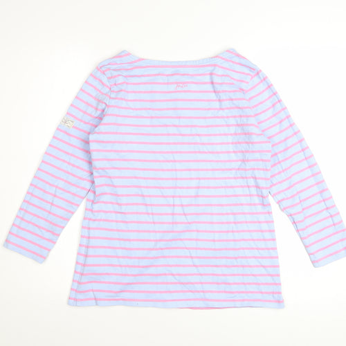 Joules Women’s Multicoloured Striped Cotton Long Sleeve T-Shirt UK 10