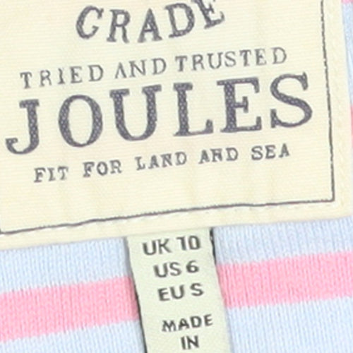 Joules Women’s Multicoloured Striped Cotton Long Sleeve T-Shirt UK 10