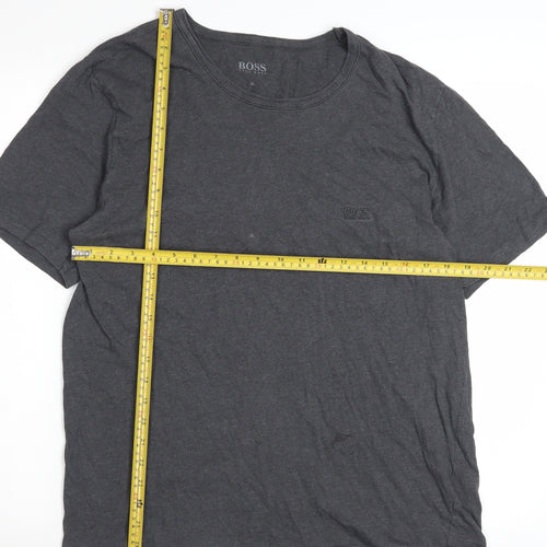 Hugo Boss Men's Charcoal Crew Neck Cotton T-Shirt XL Classic Fit