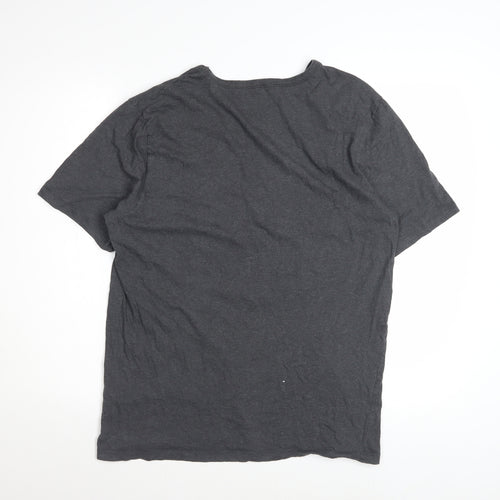 Hugo Boss Men's Charcoal Crew Neck Cotton T-Shirt XL Classic Fit