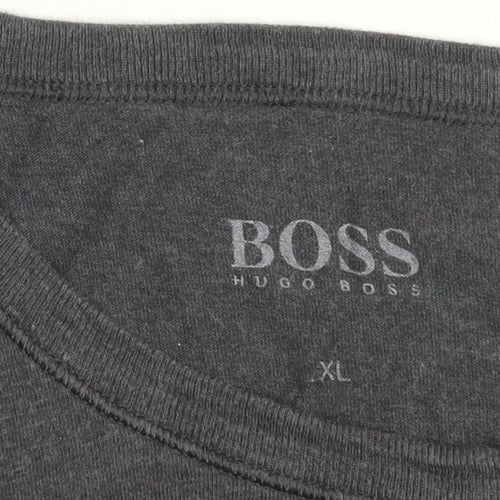 Hugo Boss Men's Charcoal Crew Neck Cotton T-Shirt XL Classic Fit