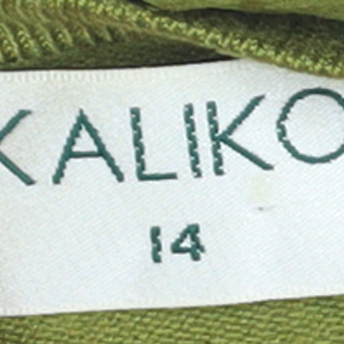 Kaliko Womens Green Long Sleeve Open Knit Cardigan Size 14