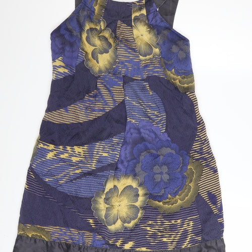 Ted Baker Women’s Blue Floral Silk Shift Dress Size 10