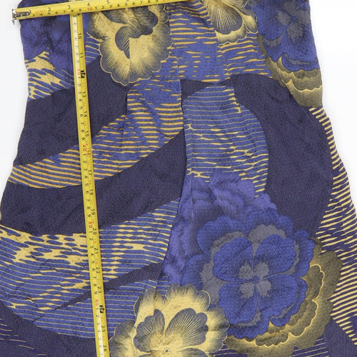 Ted Baker Women’s Blue Floral Silk Shift Dress Size 10