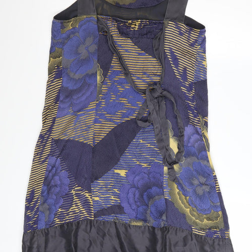 Ted Baker Women’s Blue Floral Silk Shift Dress Size 10