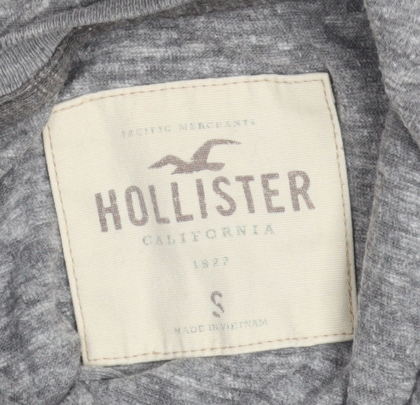 Hollister Men's Grey Sleeveless Hoodie Vest S Hooded Gym Top