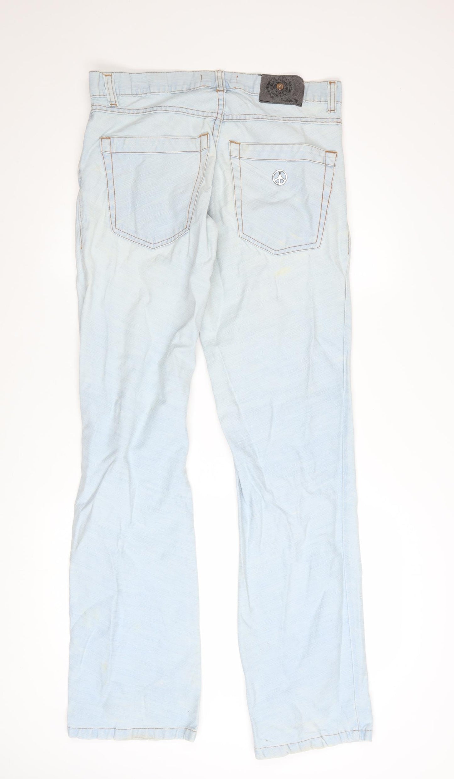 Moschino Men Light Blue Straight Denim Jeans Size 36