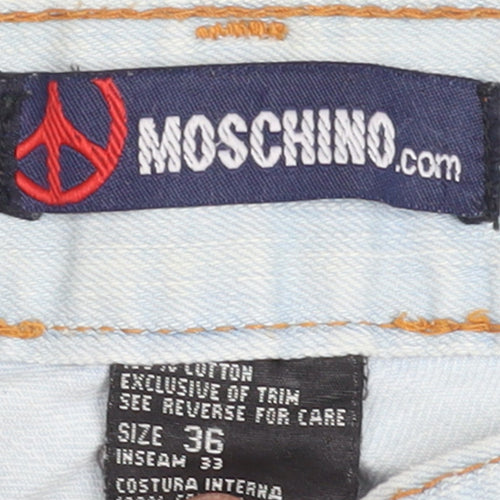 Moschino Men Light Blue Straight Denim Jeans Size 36