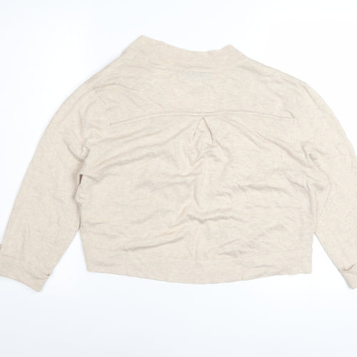 Wallis Women Beige Lightweight Knit Open Cardigan Size 16