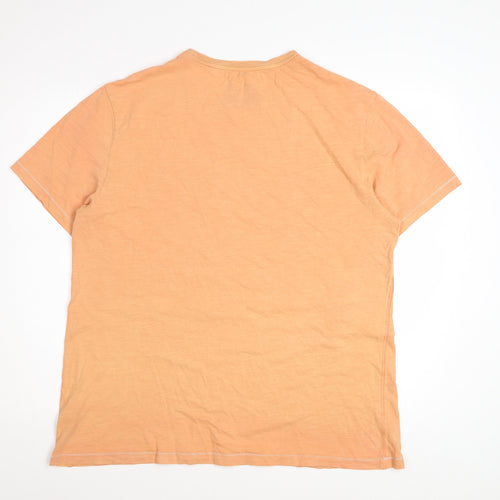 Marks and Spencer Men’s Orange California Surf Graphic Crew Neck T-Shirt Size L