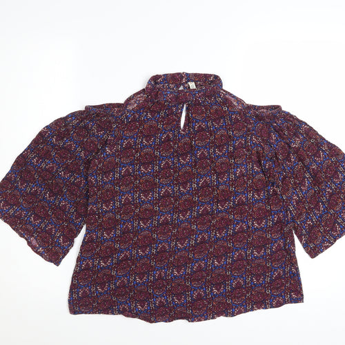 Lee Cooper Women's Multicoloured Geometric Tunic Blouse M