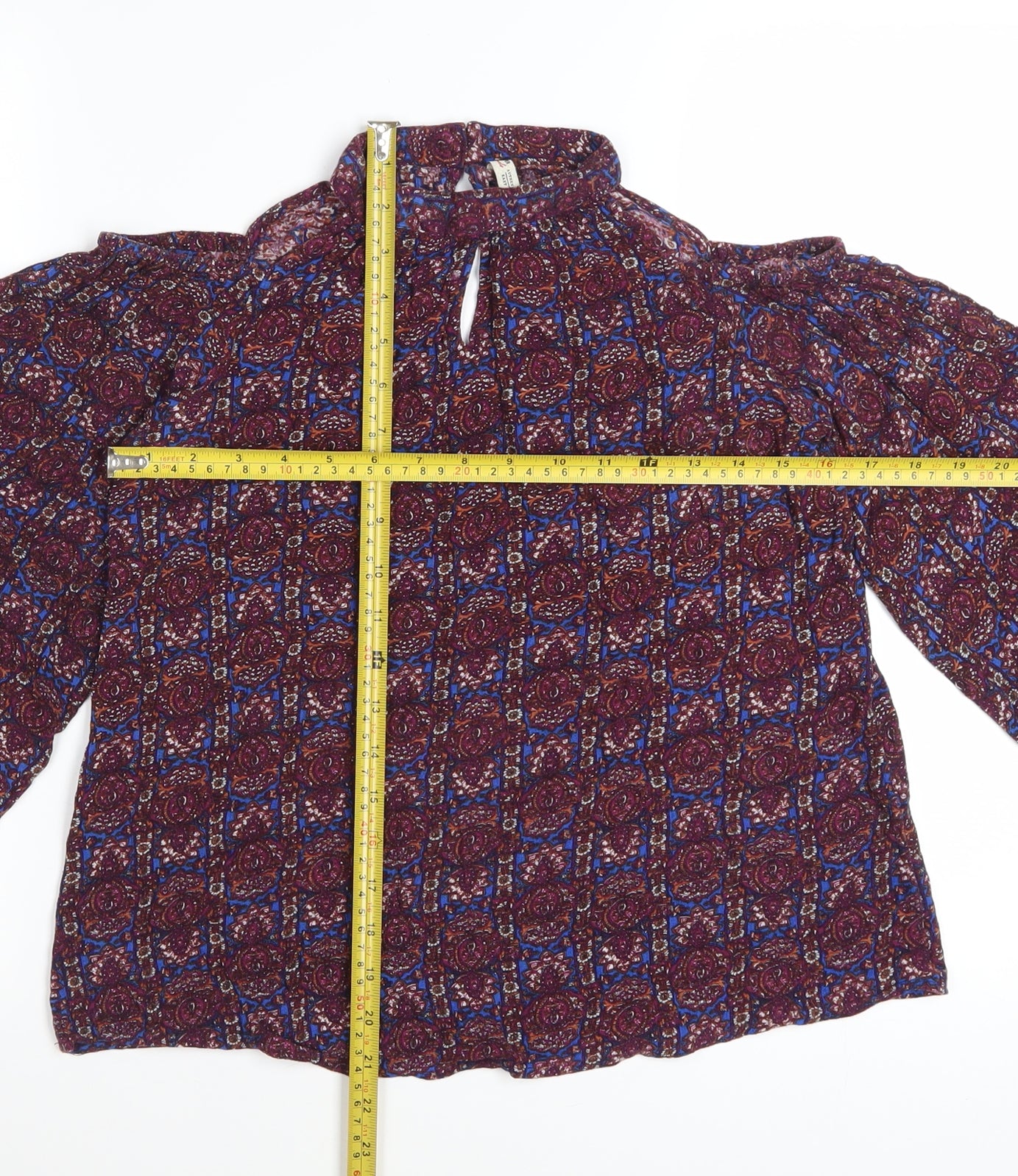 Lee Cooper Women's Multicoloured Geometric Tunic Blouse M