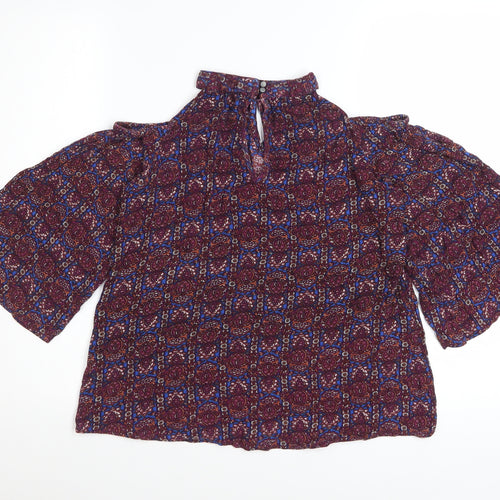 Lee Cooper Women's Multicoloured Geometric Tunic Blouse M