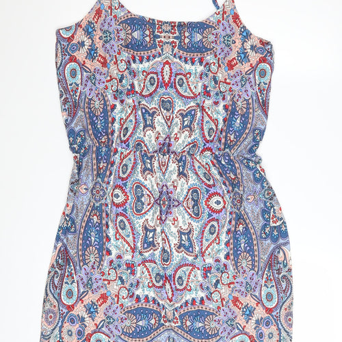 Oasis Womens Multicoloured Paisley Slip Dress L