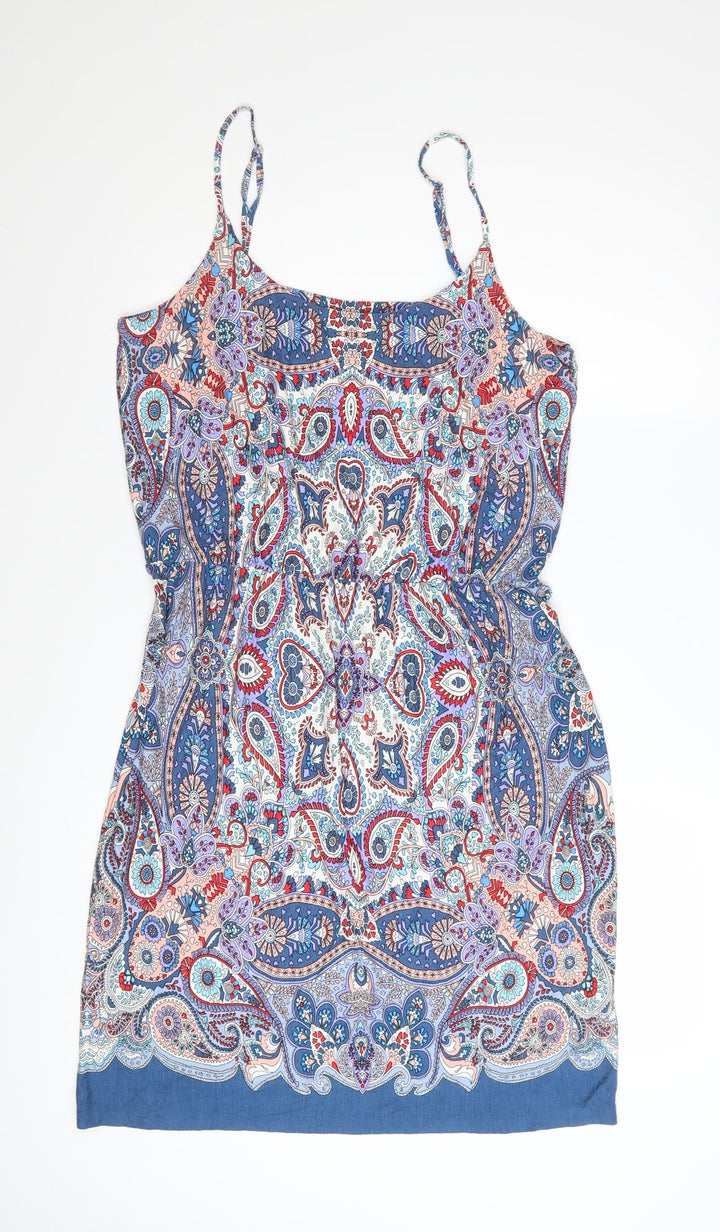 Oasis Womens Multicoloured Paisley Slip Dress L