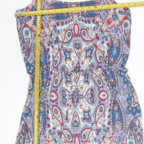 Oasis Womens Multicoloured Paisley Slip Dress L