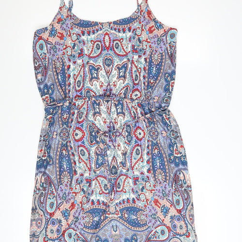 Oasis Womens Multicoloured Paisley Slip Dress L