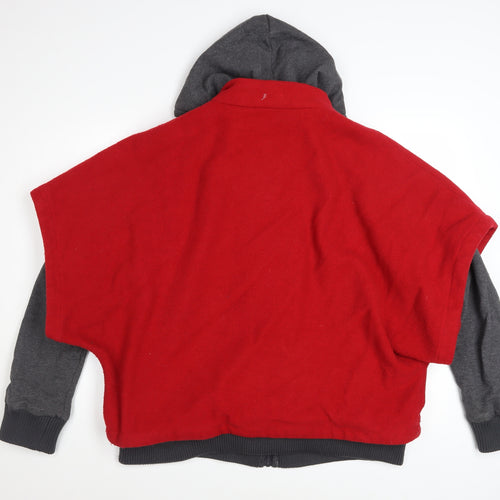 By Henry Holland Women Red Short Bomber Jacket Size 18 Wool Blend