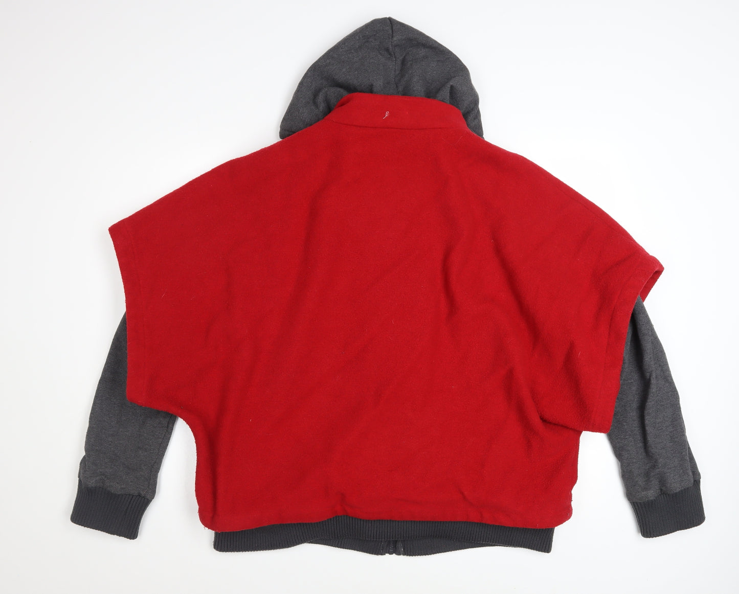 By Henry Holland Women Red Short Bomber Jacket Size 18 Wool Blend