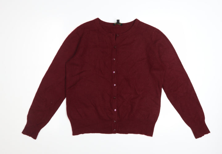 Charter Club Women's Red 100% Cashmere Cardigan M