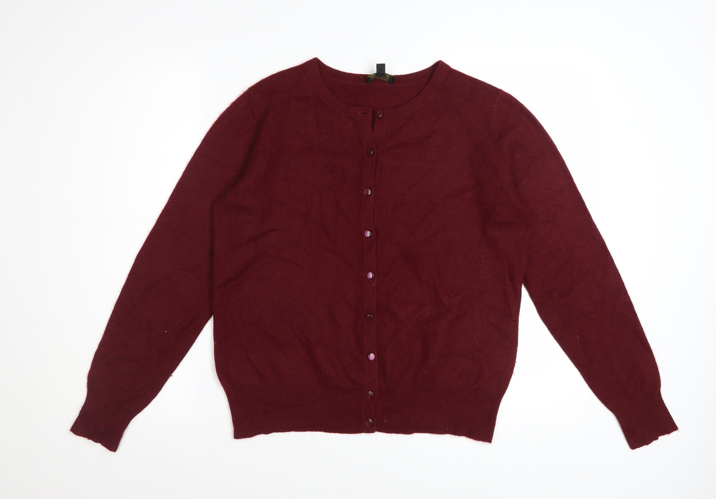Charter Club Women's Red 100% Cashmere Cardigan M
