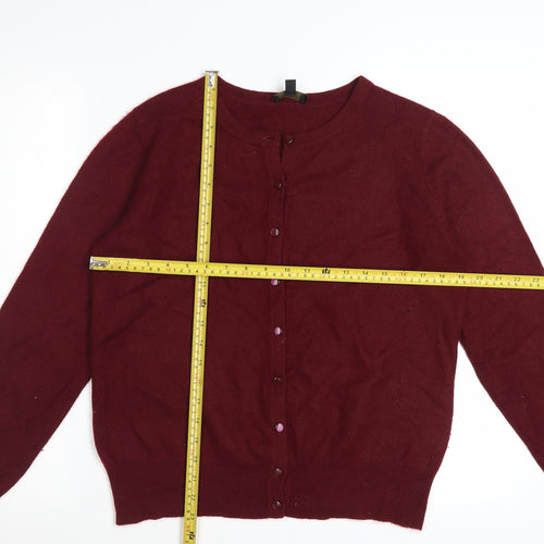 Charter Club Women's Red 100% Cashmere Cardigan M