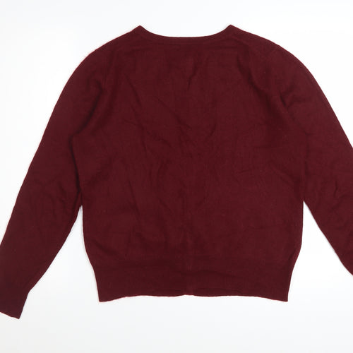 Charter Club Women's Red 100% Cashmere Cardigan M