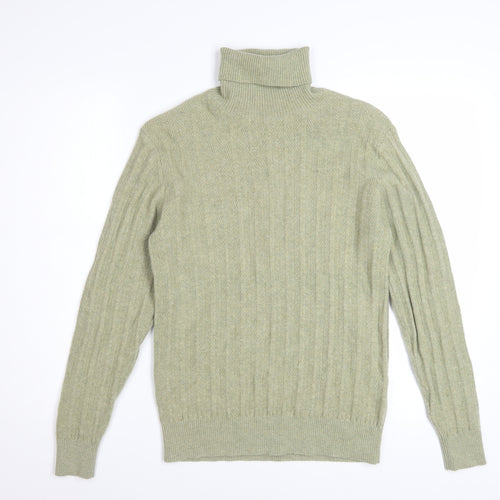 Marciano by Guess Womens Beige Roll Neck Cashmere Blend Jumper L