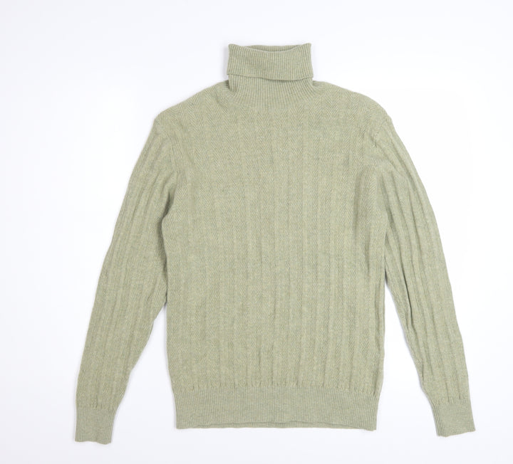 Marciano by Guess Womens Beige Roll Neck Cashmere Blend Jumper L