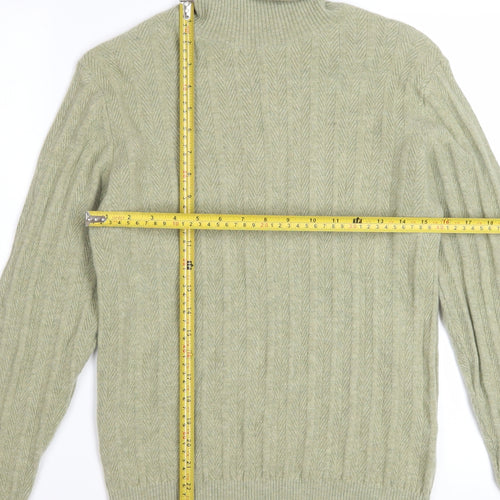 Marciano by Guess Womens Beige Roll Neck Cashmere Blend Jumper L