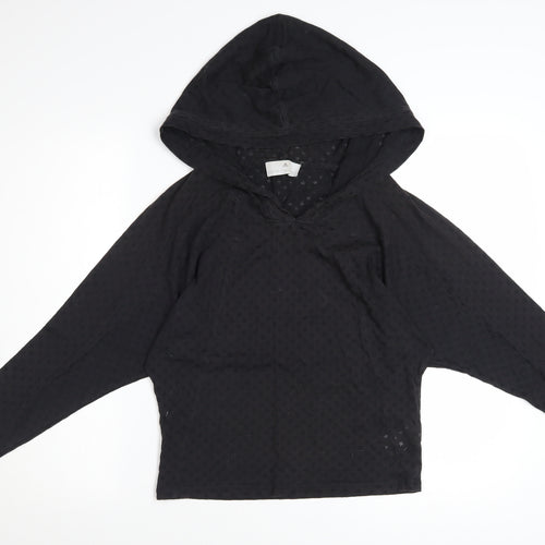Adidas Stella McCartney Women Black Pullover Hoodie Size M Cotton Blend