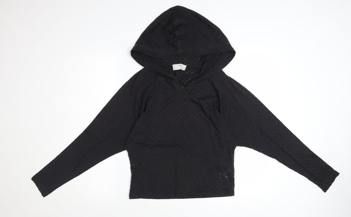 Adidas Stella McCartney Women Black Pullover Hoodie Size M Cotton Blend