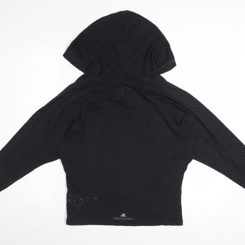 Adidas Stella McCartney Women Black Pullover Hoodie Size M Cotton Blend