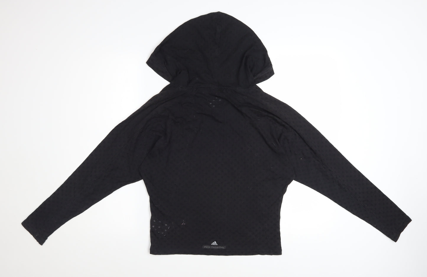Adidas Stella McCartney Women Black Pullover Hoodie Size M Cotton Blend