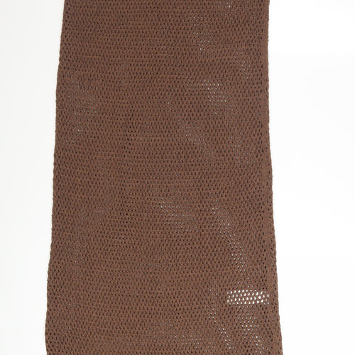 Marks and Spencer Women Brown Knit Slip Maxi Dress Size S