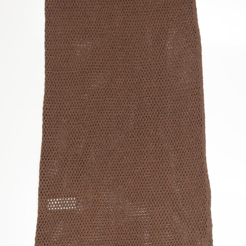 Marks and Spencer Women Brown Knit Slip Maxi Dress Size S