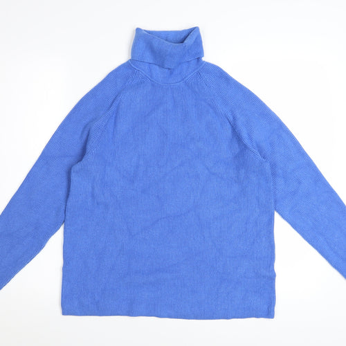 Marks and Spencer Women’s Blue Roll Neck Knit Jumper Size M