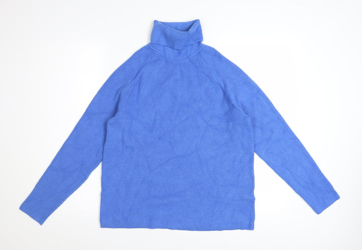 Marks and Spencer Women’s Blue Roll Neck Knit Jumper Size M