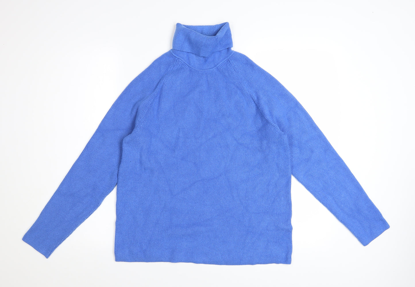 Marks and Spencer Women’s Blue Roll Neck Knit Jumper Size M