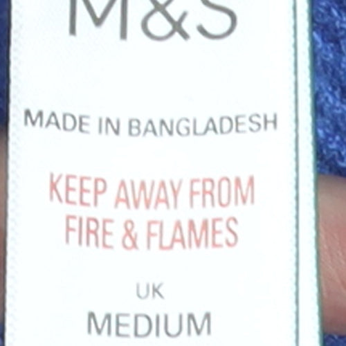 Marks and Spencer Women’s Blue Roll Neck Knit Jumper Size M