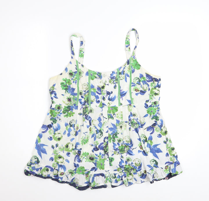 Joe Browns Womens Multicoloured Floral Sleeveless Tunic Blouse Size 16