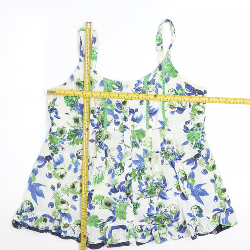 Joe Browns Womens Multicoloured Floral Sleeveless Tunic Blouse Size 16