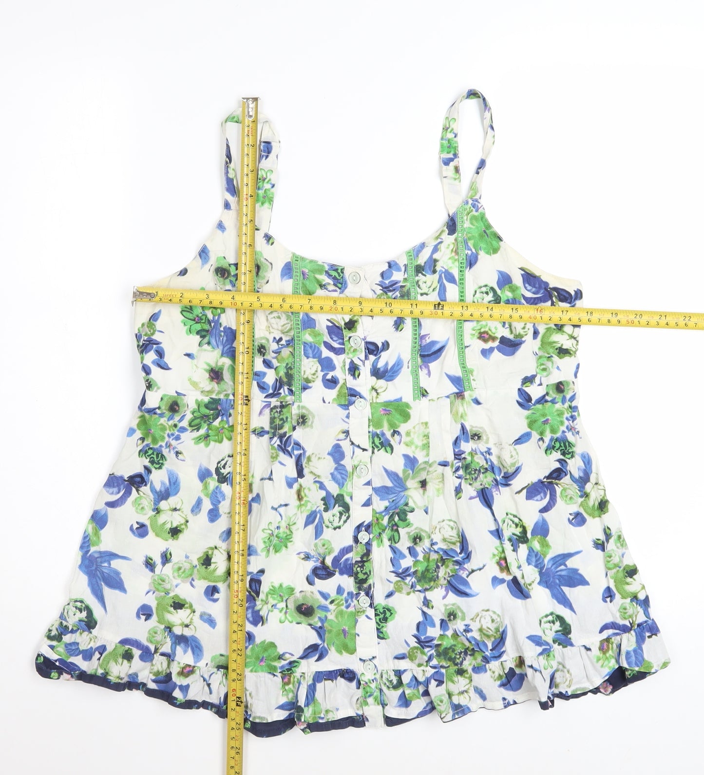 Joe Browns Womens Multicoloured Floral Sleeveless Tunic Blouse Size 16