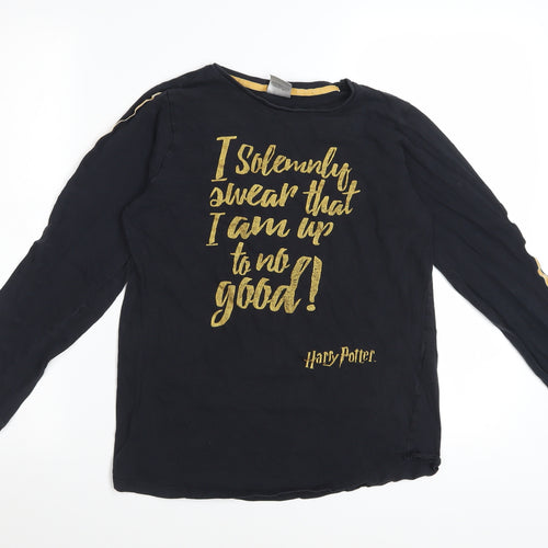 Harry Potter Boys Black Long Sleeve Graphic T-Shirt 11-12 Years
