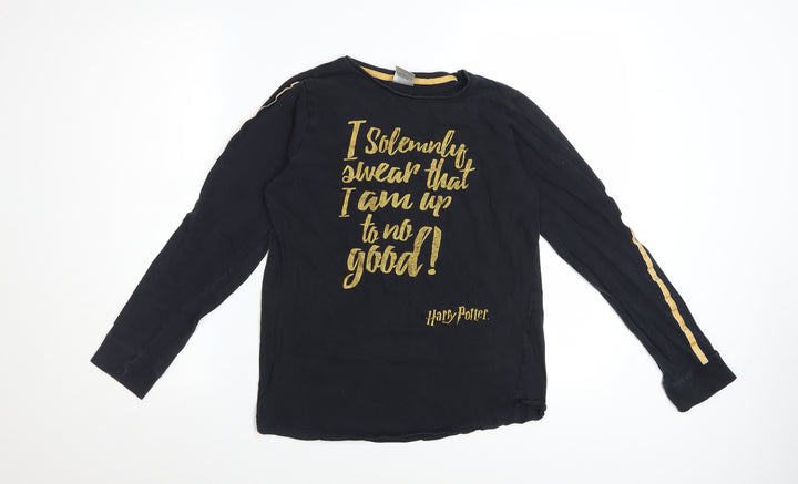 Harry Potter Boys Black Long Sleeve Graphic T-Shirt 11-12 Years