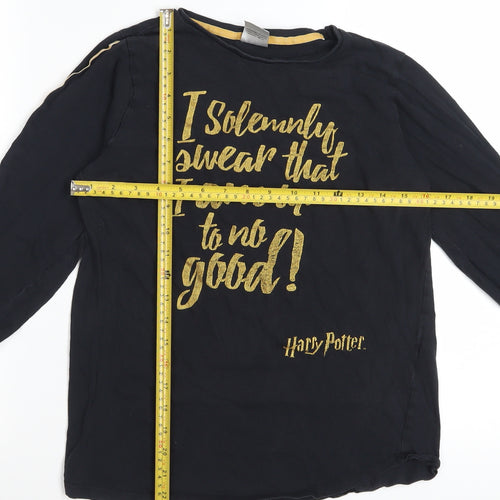 Harry Potter Boys Black Long Sleeve Graphic T-Shirt 11-12 Years